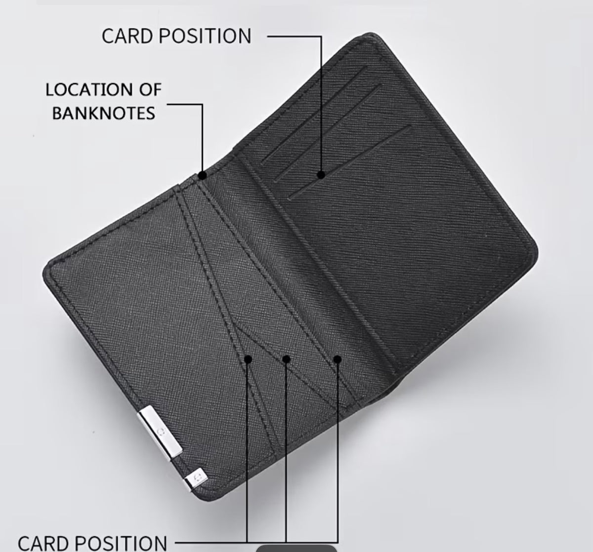 Herren Geldbörse Retro Portemonnaie Geldbörse Doppel Reißverschluss Wallet Dünn