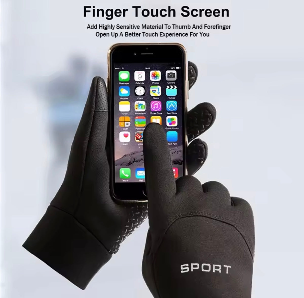 Winterhandschuhe Touchscreen Winddicht Thermohandschuhe Fahrrad Skifahren NEU