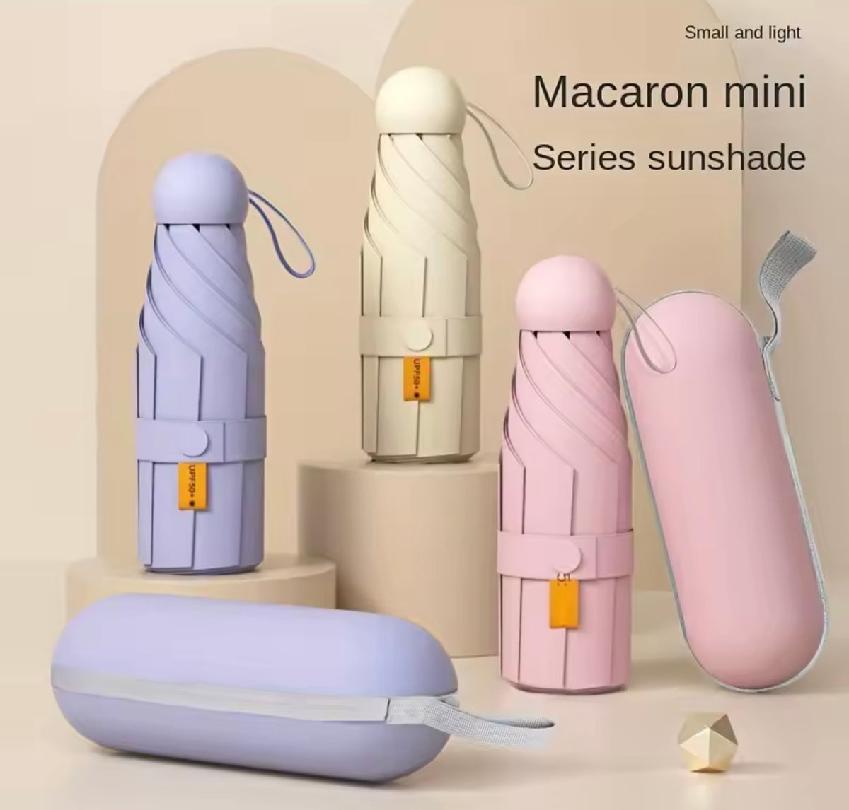 Mini Regenschirm Kapselschirm UV Schutz Taschenschirm Ultraleicht Kompakt NEU