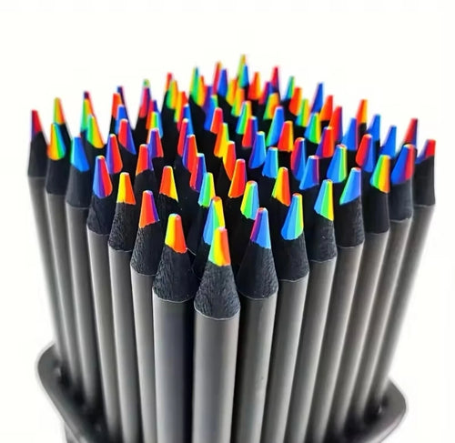 12er Set Regenbogenstifte 3,3 mm Buntstifte Holz Zeichnen Malstift Kinder