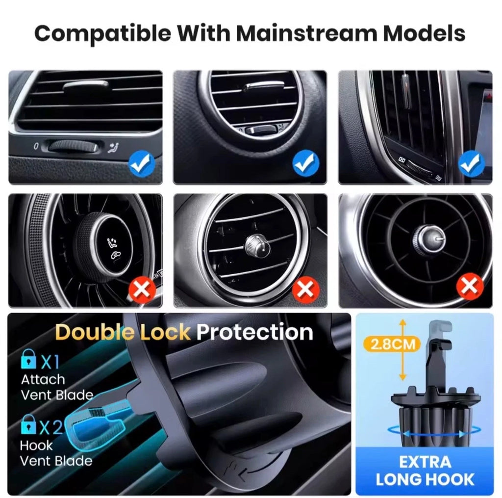 TOPK MagSafe Handyhalter Auto Magnet Lüftung 360° Smartphone Halter Neu
