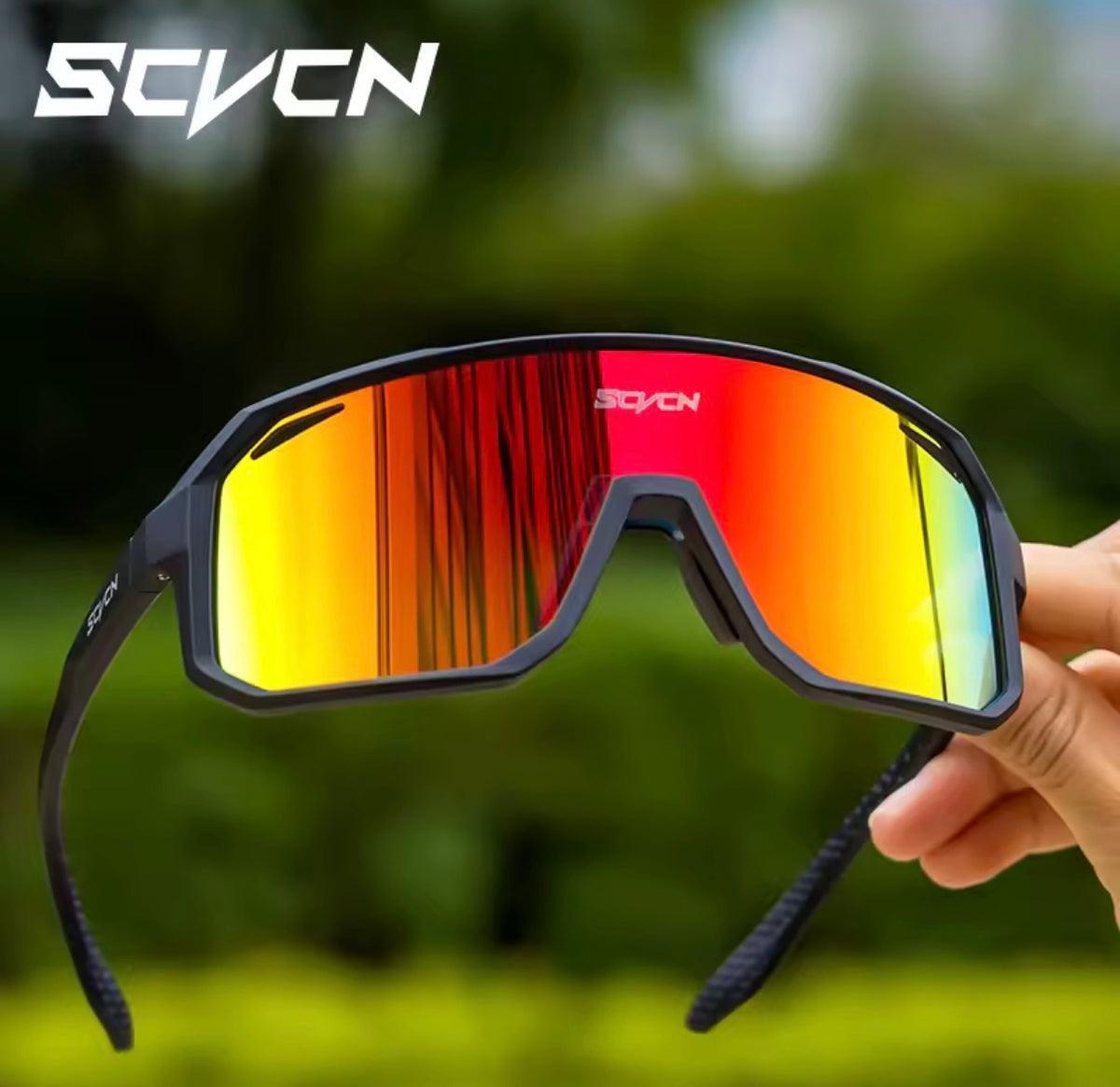 SCVCN Sport Sonnenbrille Radbrille Fahrrad Brille UV400 Herren Damen MTB Laufen
