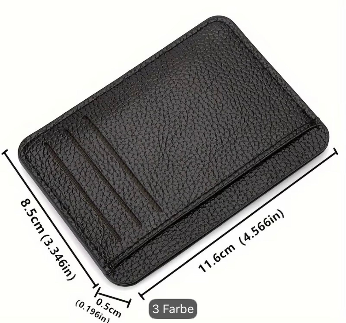 Slim Wallet Mini Geldbörse Ultradünnes Kartenetui PU Leder Herren Damen OVP