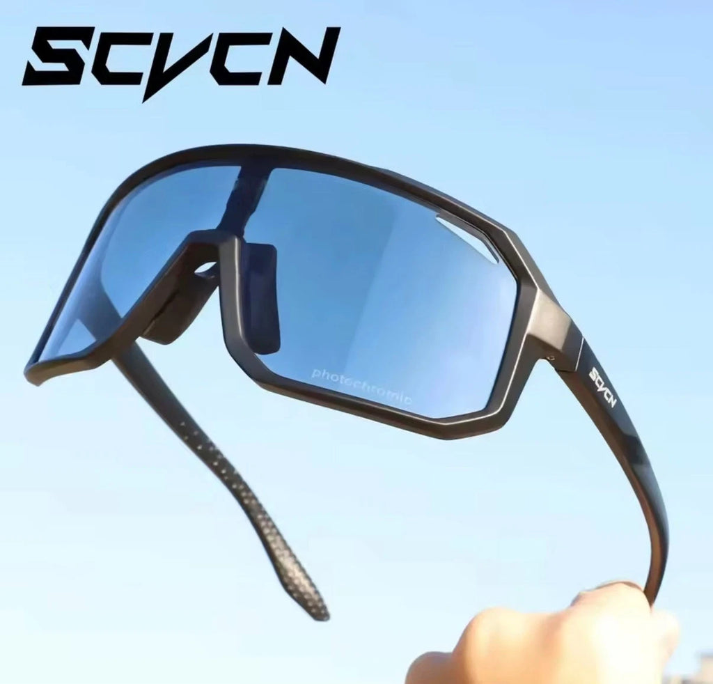 SCVCN Fahrradbrille Photochrom Herren Damen Radbrille MTB Sonnenbrille UV Sport