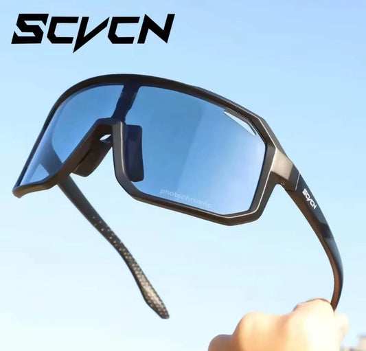 SCVCN Fahrradbrille Photochrom Herren Damen Radbrille MTB Sonnenbrille UV Sport