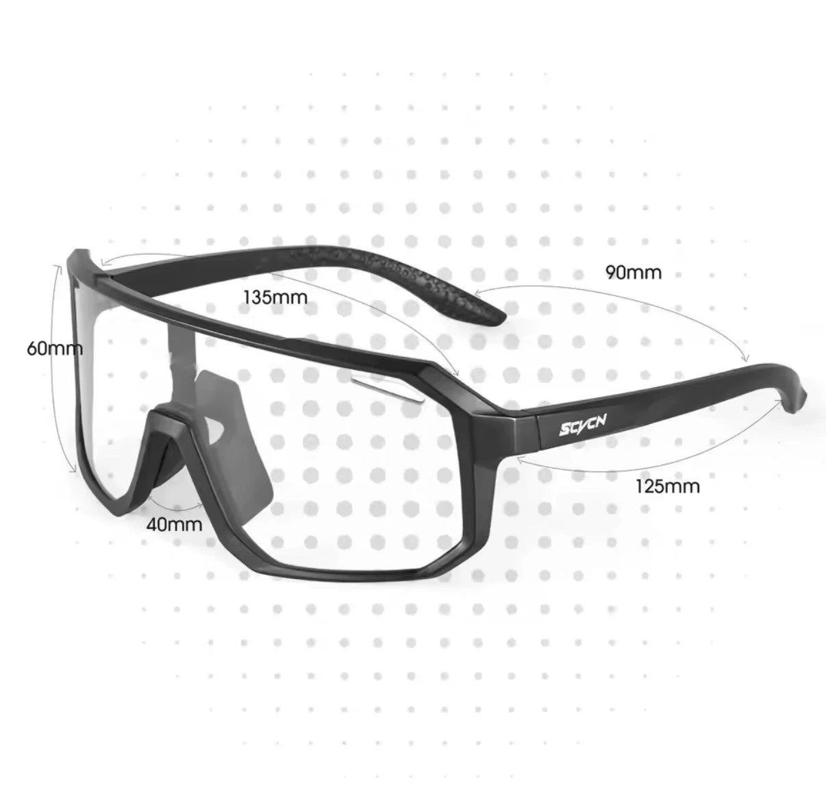 SCVCN Fahrradbrille Photochrom Herren Damen Radbrille MTB Sonnenbrille UV Sport