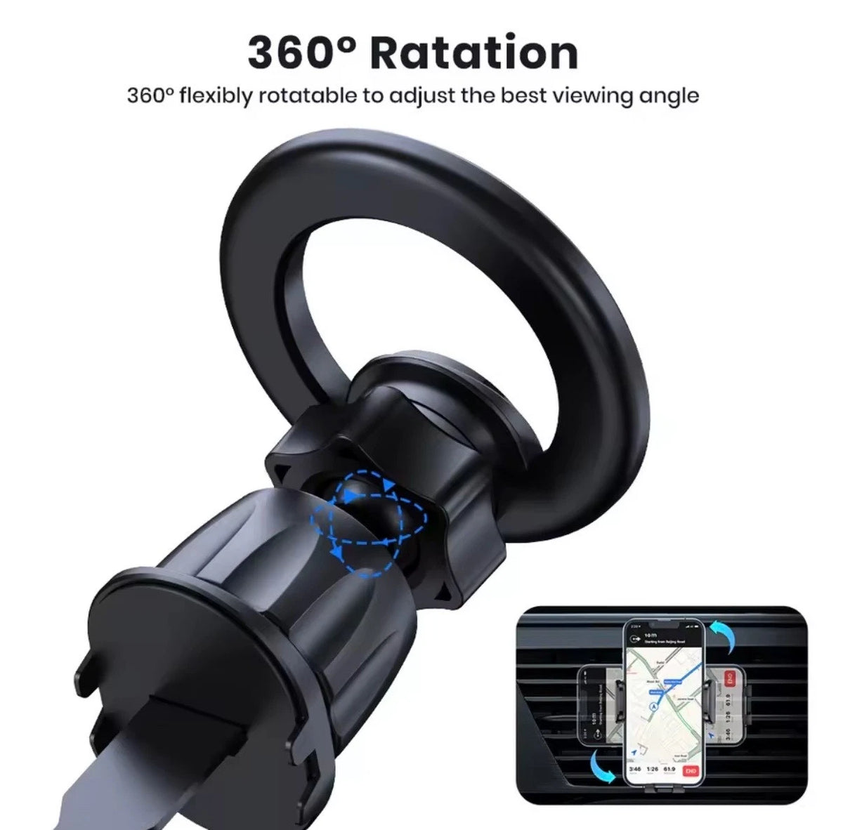 TOPK MagSafe Handyhalter Auto Magnet Lüftung 360° Smartphone Halter Neu