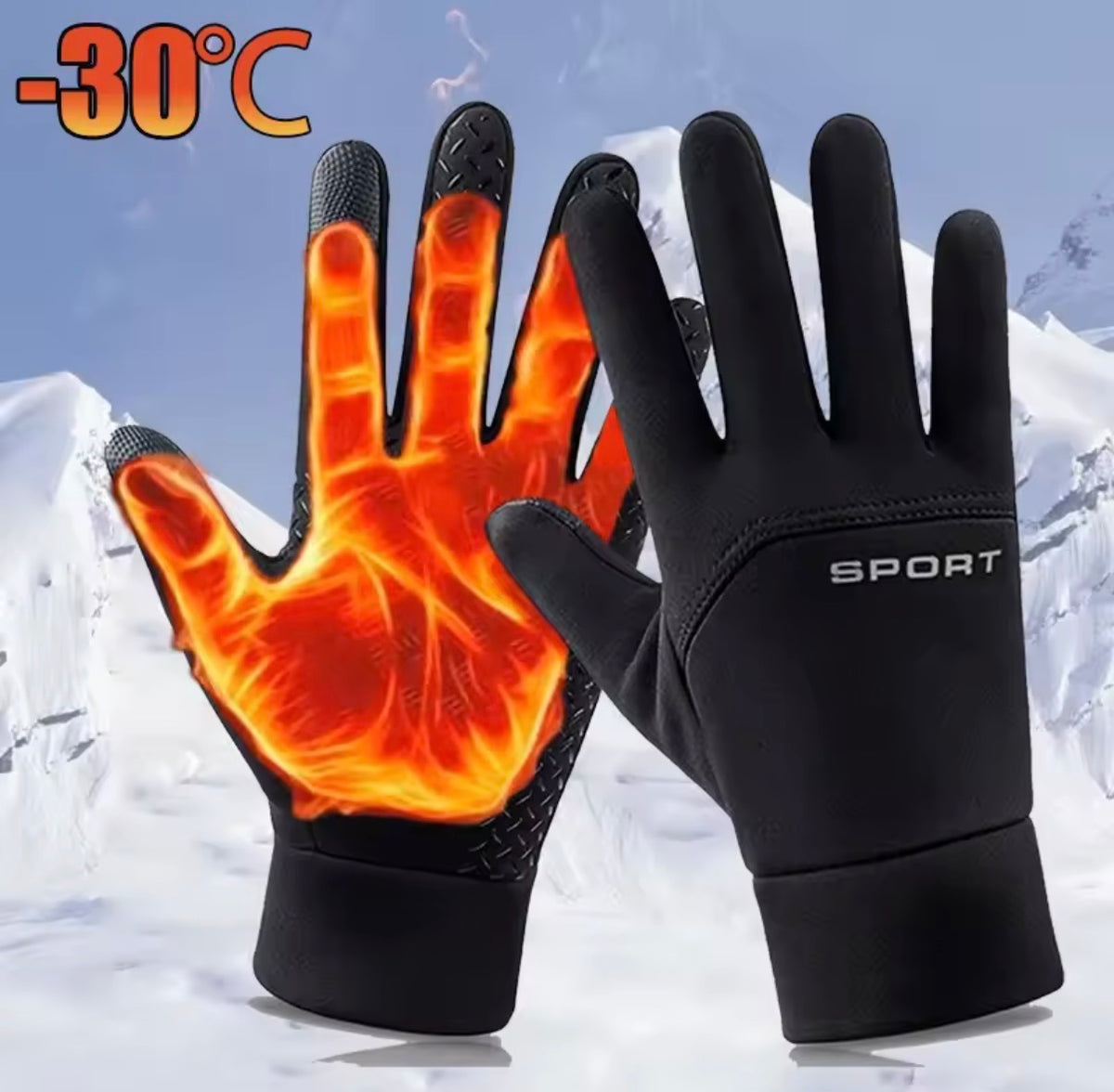 Winterhandschuhe Touchscreen Winddicht Thermohandschuhe Fahrrad Skifahren NEU