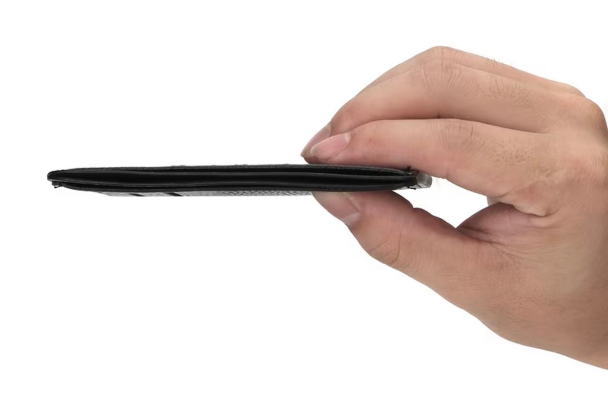Slim Wallet Mini Geldbörse Ultradünnes Kartenetui PU Leder Herren Damen OVP