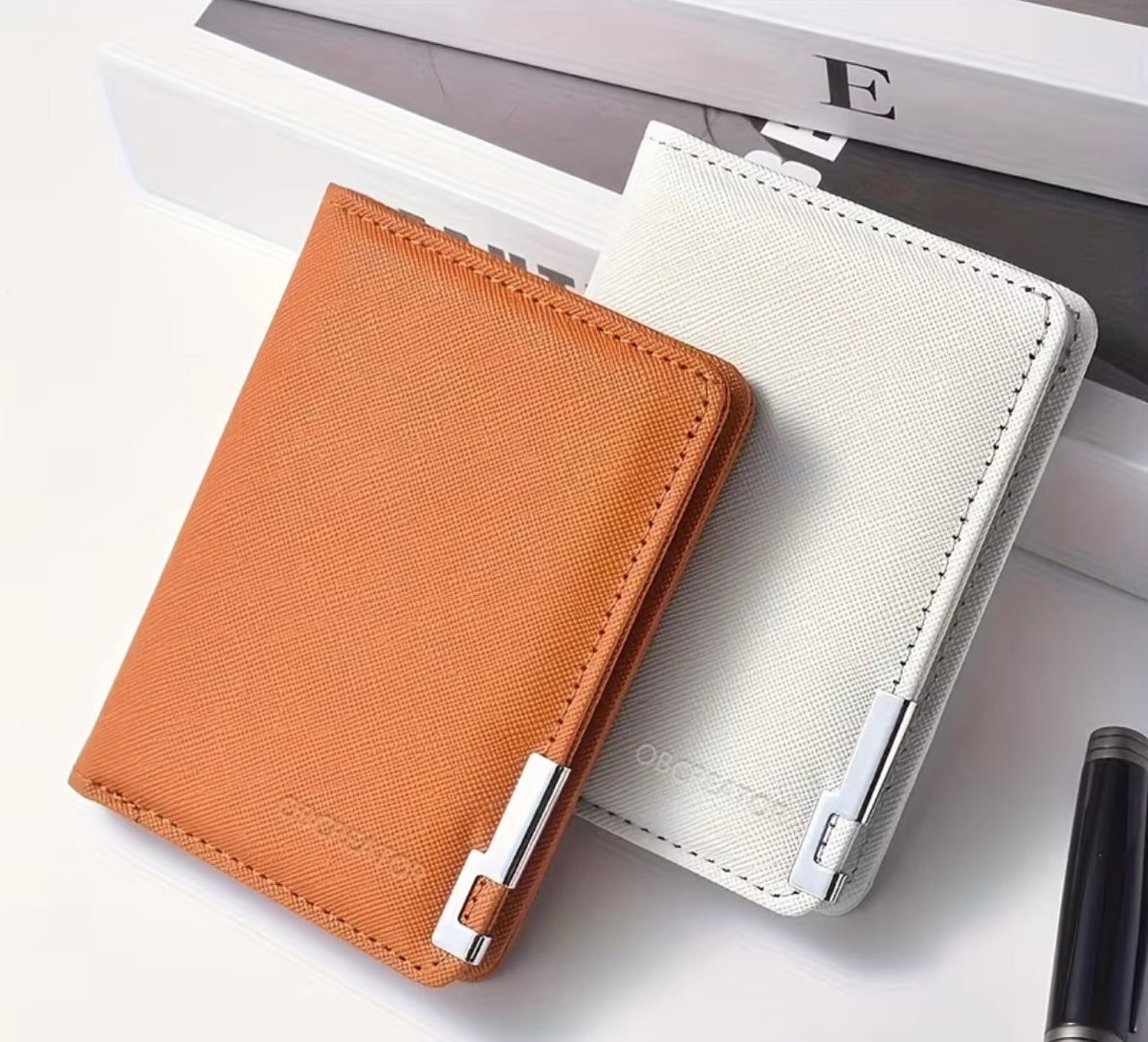 Herren Geldbörse Retro Portemonnaie Geldbörse Doppel Reißverschluss Wallet Dünn