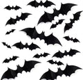 Halloween Deko 24x 3D Fledermäuse Spinnen Wanddeko PVC Fenster Tür Party