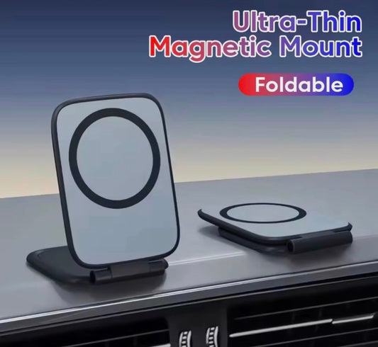 2 x Magnetische Auto-Handyhalterung Ultrastark Faltbar 360° Universal Schwarz