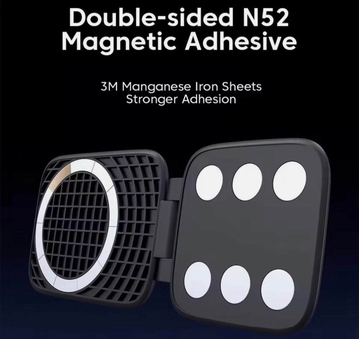 Magnetische Auto-Handyhalterung Ultrastark Faltbar 360° Universal Schwarz
