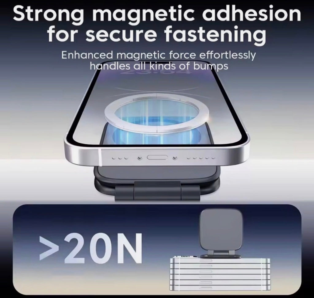 Magnetische Auto-Handyhalterung Ultrastark Faltbar 360° Universal Schwarz