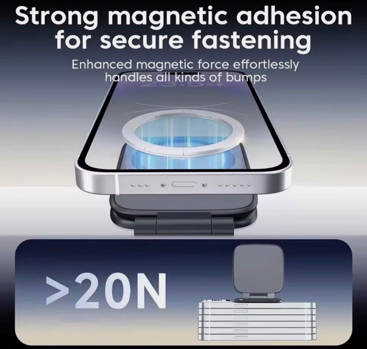 Magnetische Auto-Handyhalterung Ultrastark Faltbar 360° Universal Schwarz