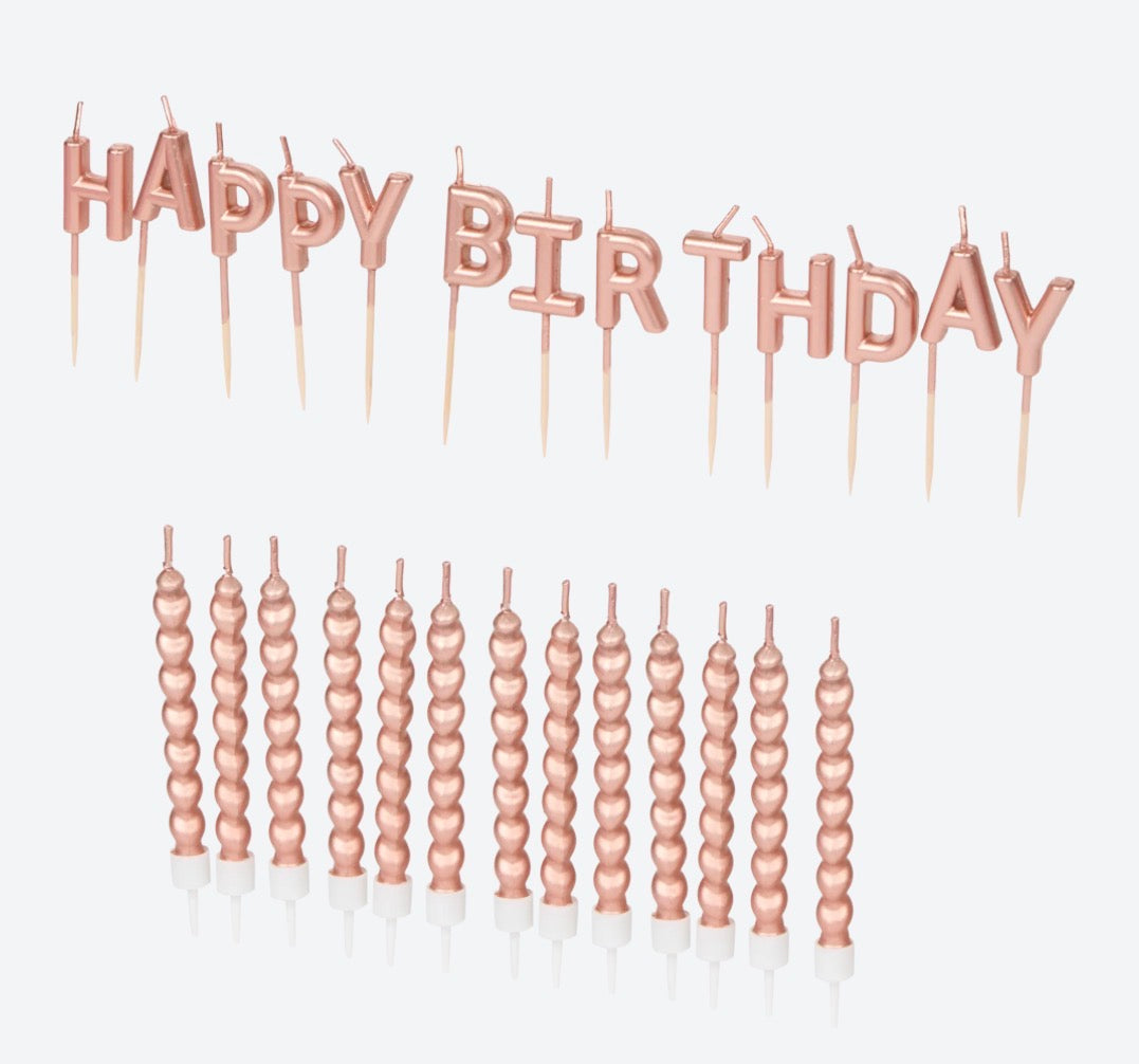 Happy Birthday Kerzenset 26-tlg Tortenstecker Geburtstag Kerzen Bunt Kupf Kuchen