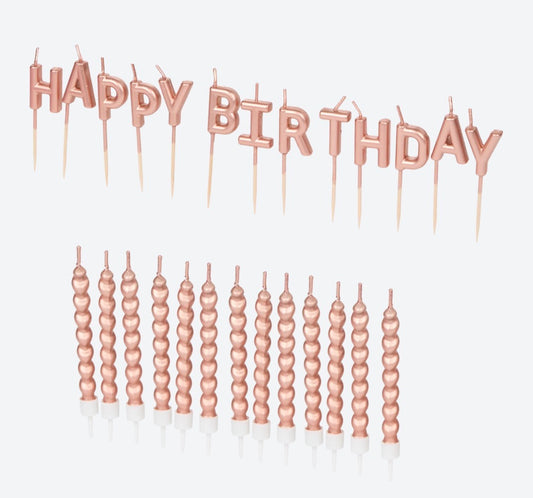 Happy Birthday Kerzenset 26-tlg Tortenstecker Geburtstag Kerzen Bunt Kupf Kuchen